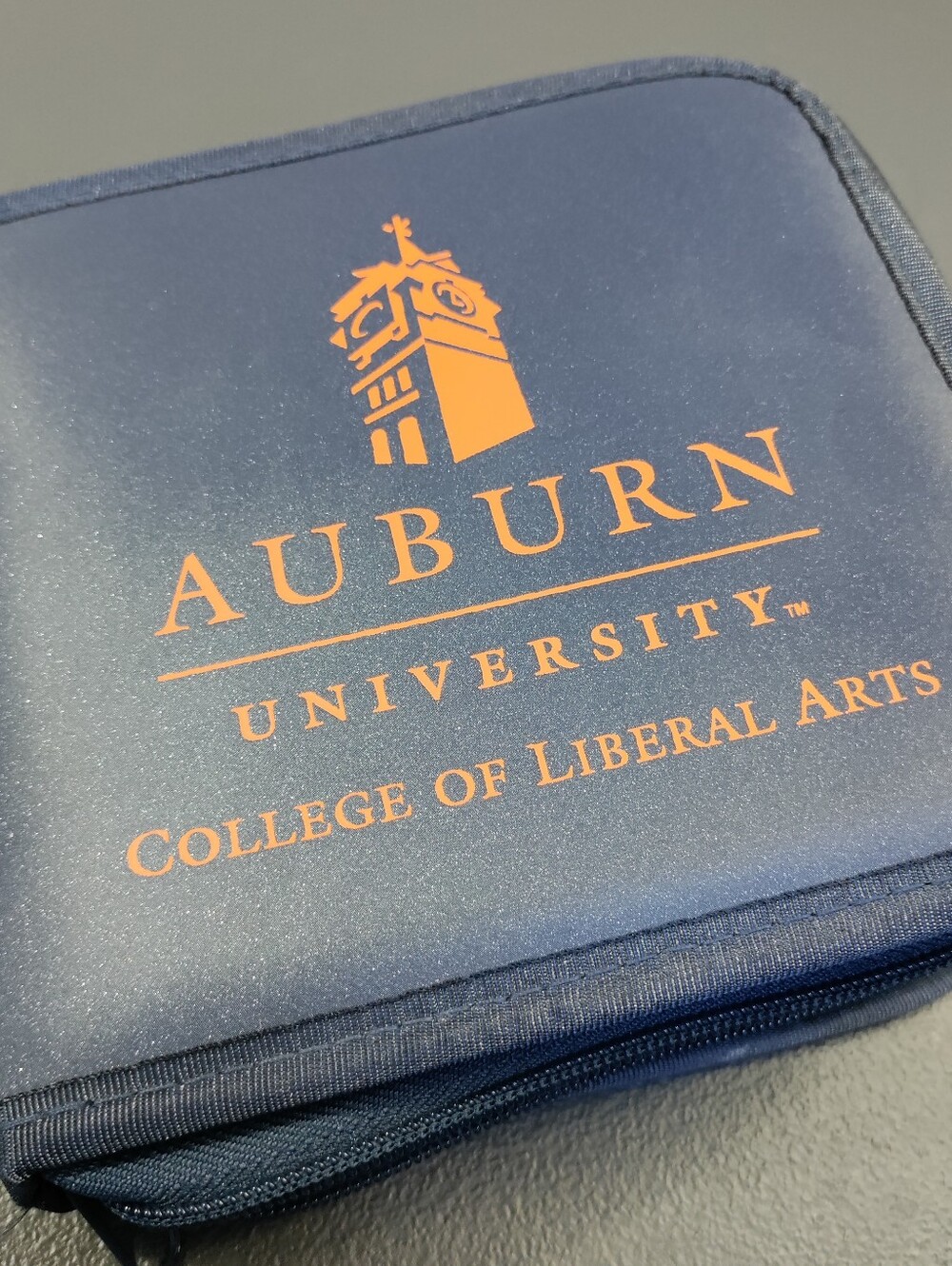 Auburn CD DVD Case Holder Zip Around Wallet Storage